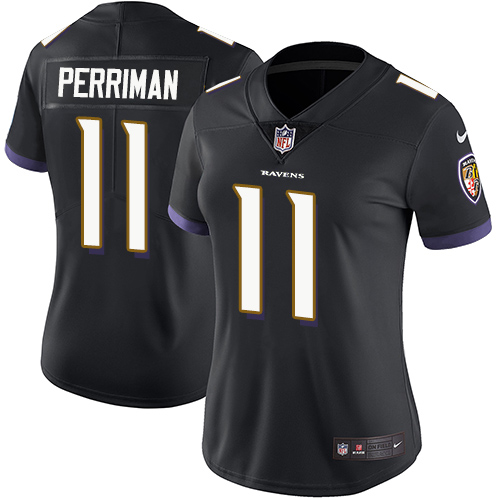 Nike Ravens #11 Breshad Perriman Black Alternate Women's Stitched NFL Vapor Untouchable Limited Jersey